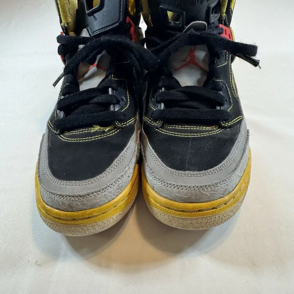 Nike Air Jordan Flight Club ’91 GS Yellow Gray Red Sneakers Size 7Y 317321-050